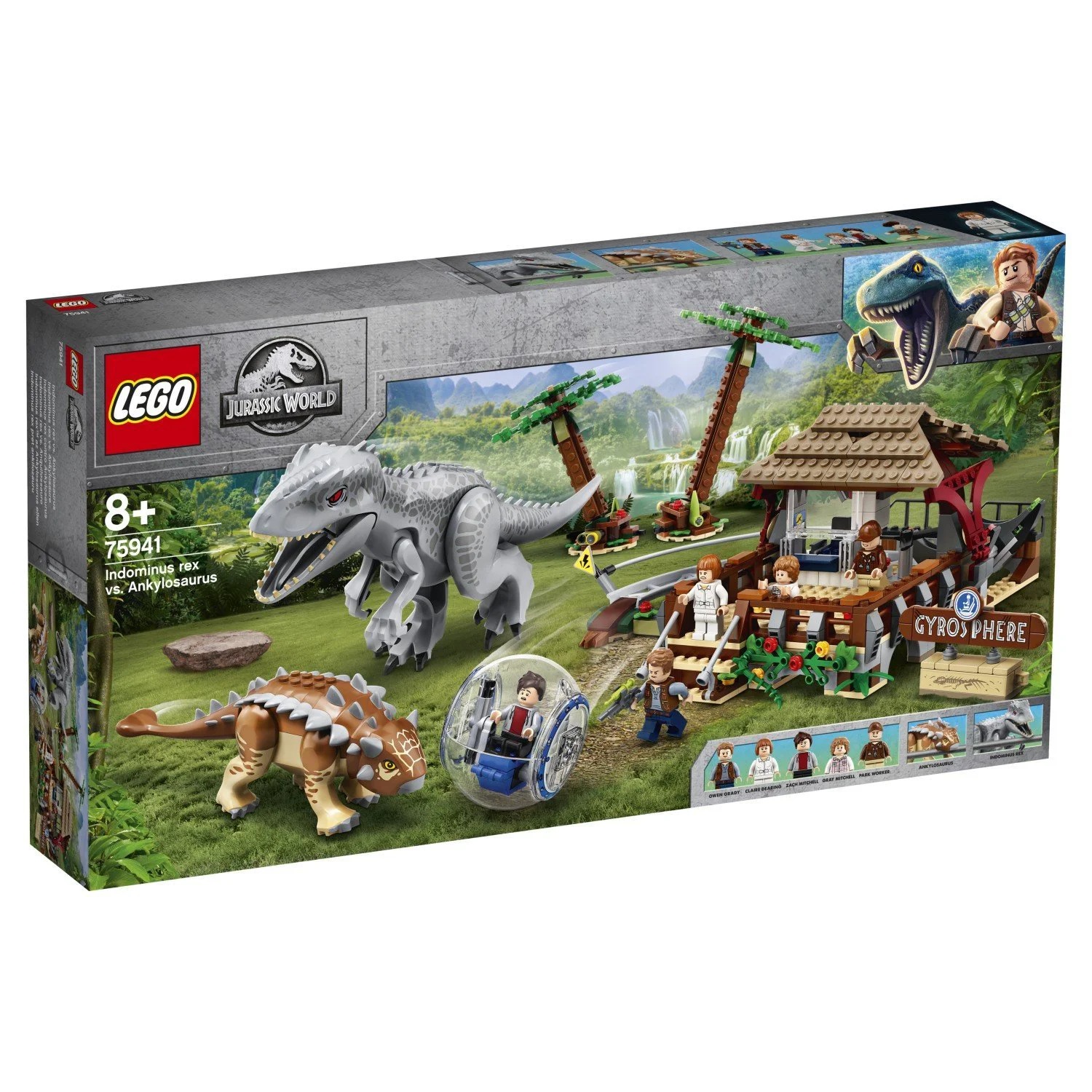 Lego Jurassic World Индоминус-рекс против анкилозавра foto
