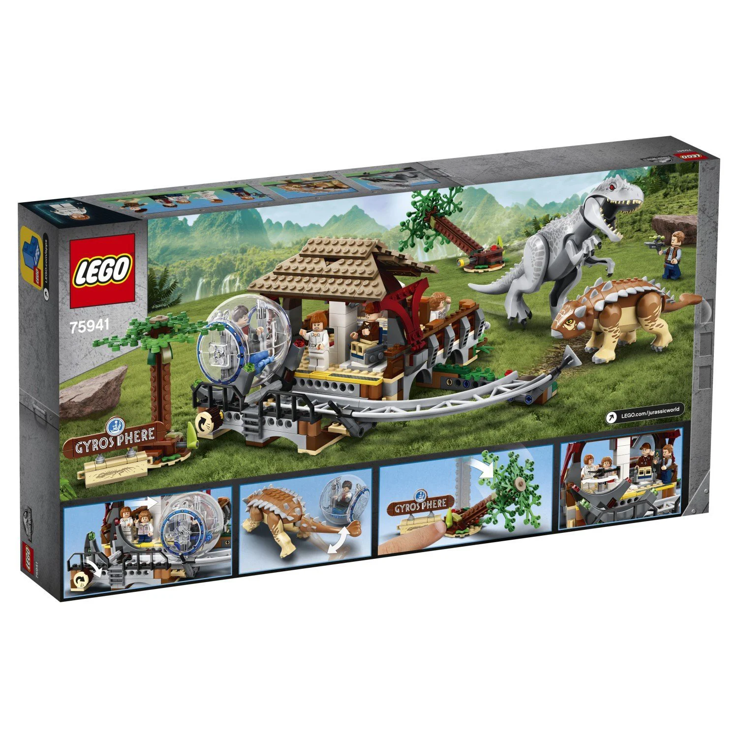 Lego Jurassic World Индоминус-рекс против анкилозавра foto