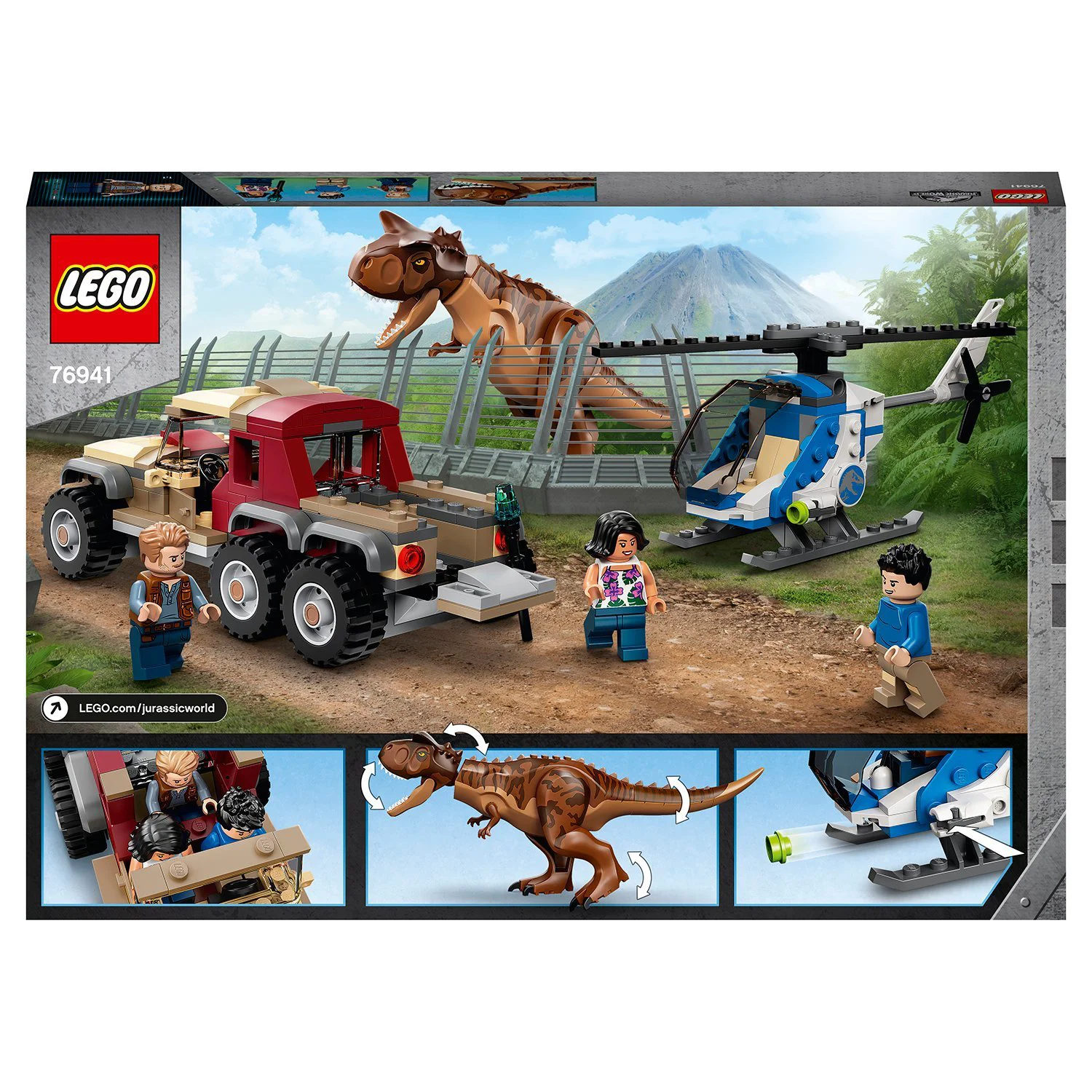 Lego Jurassic World Carnotaurus Dinosaur Chase foto
