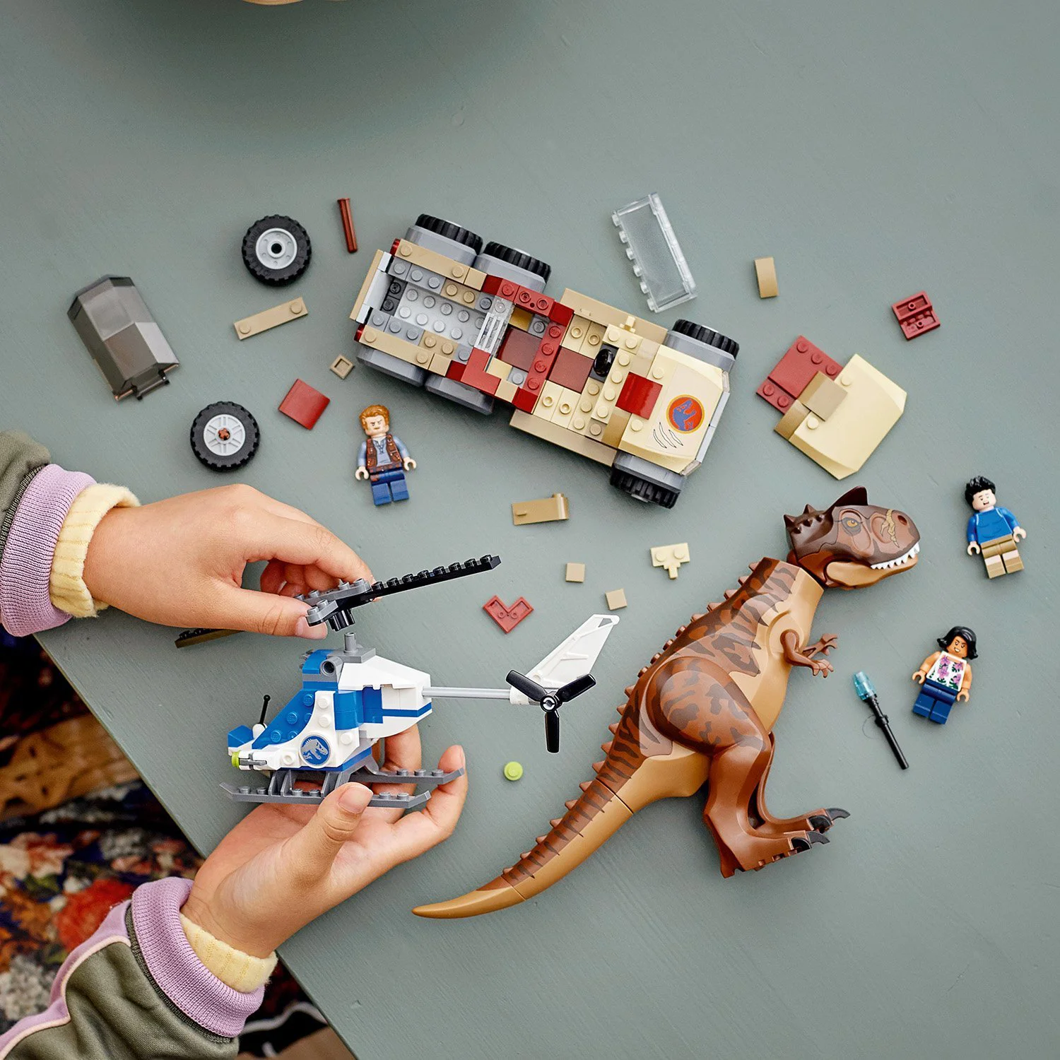 Lego Jurassic World Carnotaurus Dinosaur Chase foto