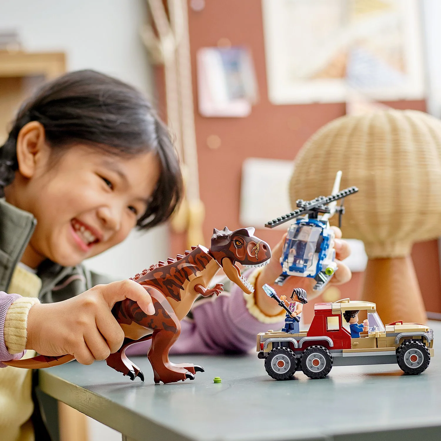 Lego Jurassic World Carnotaurus Dinosaur Chase foto