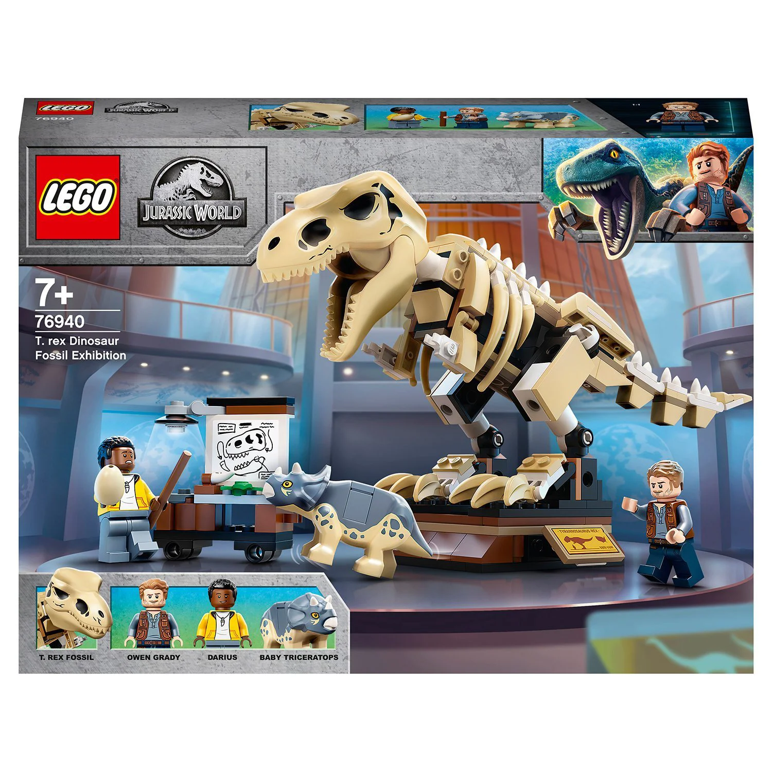 Lego Jurassic World T. rex Dinosaur Fossil Exhibition foto