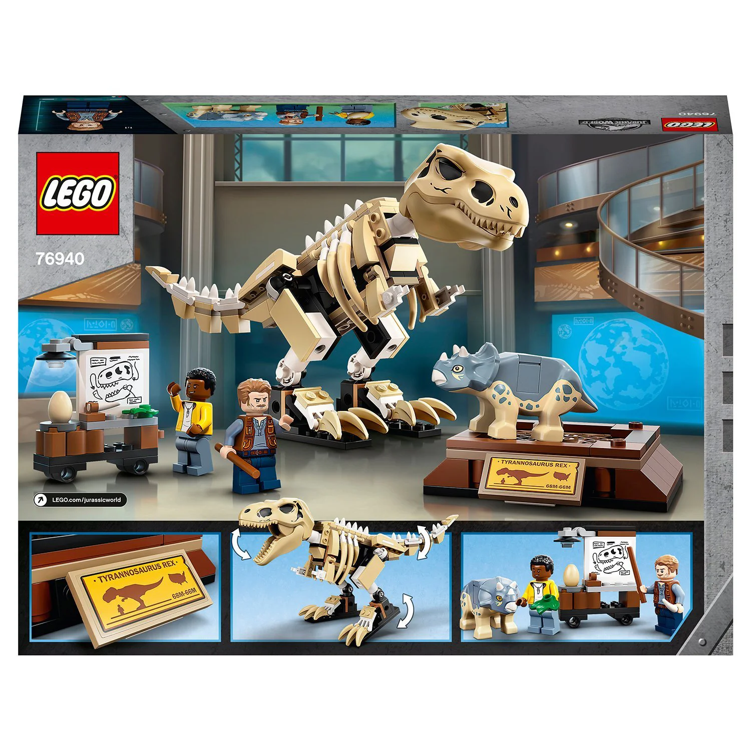 Lego Jurassic World T. rex Dinosaur Fossil Exhibition foto