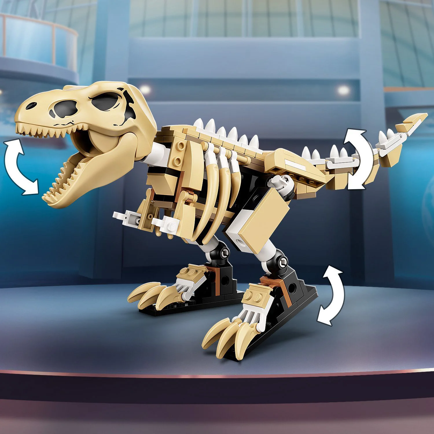 Lego Jurassic World T. rex Dinosaur Fossil Exhibition foto