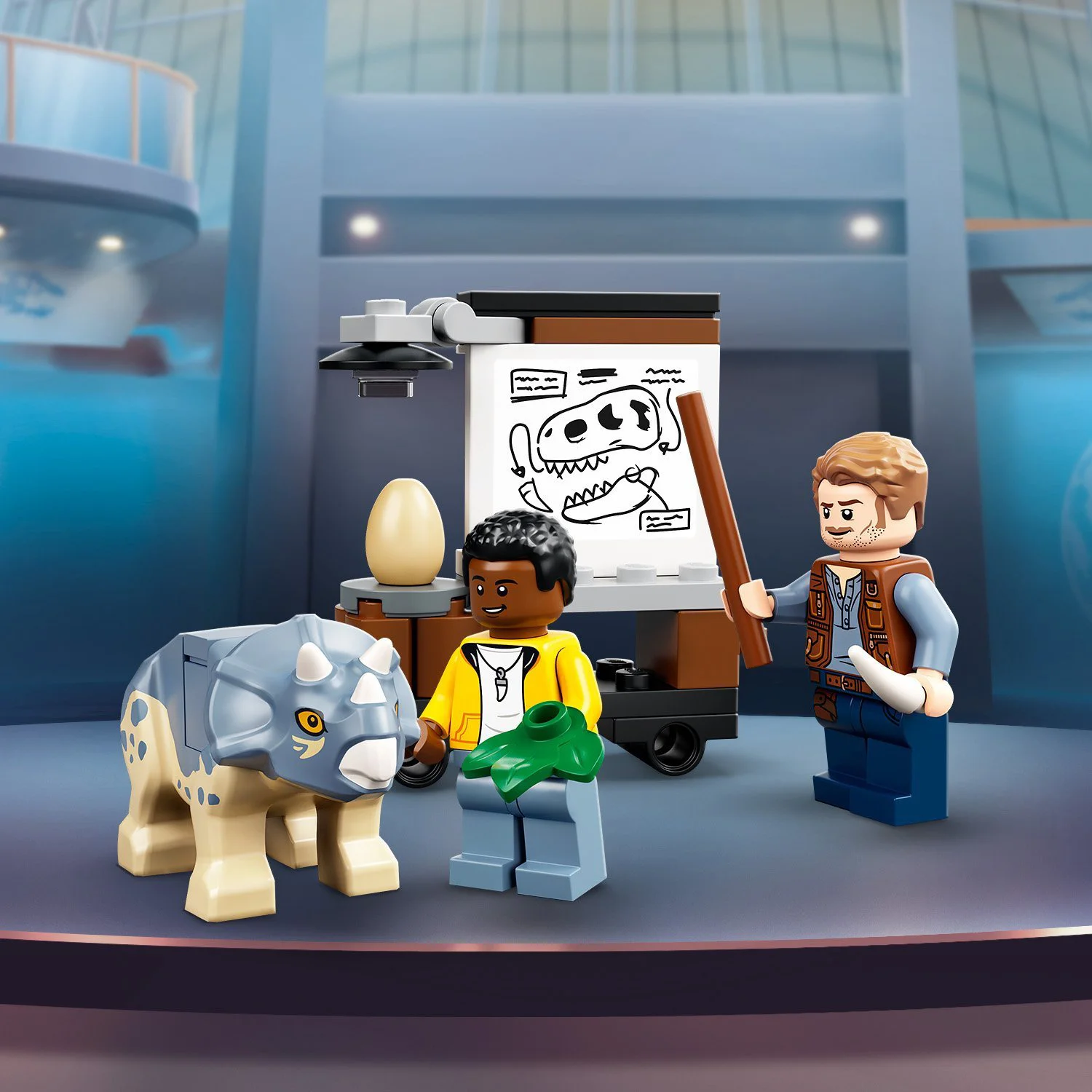 Lego Jurassic World T. rex Dinosaur Fossil Exhibition foto