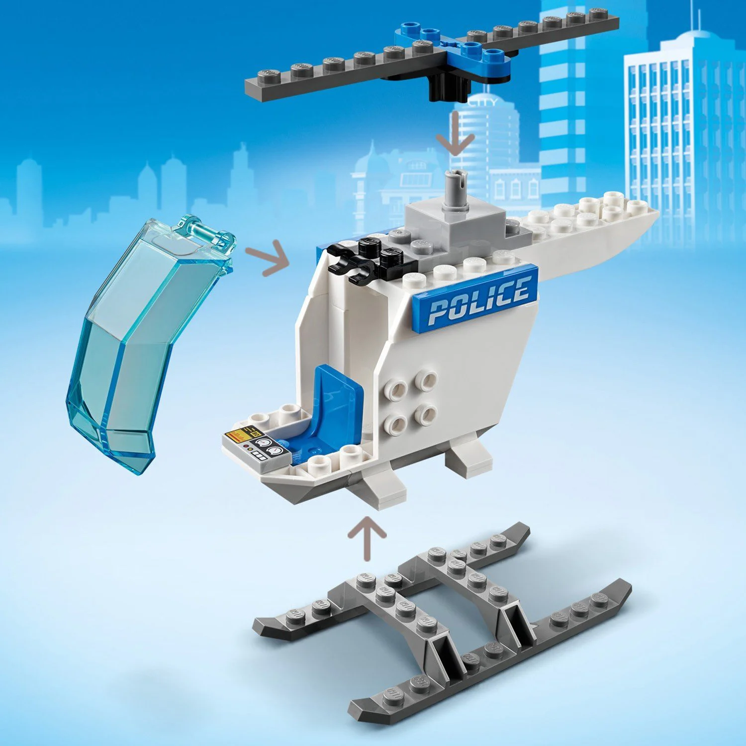 Lego City Police Полицейский вертолёт foto