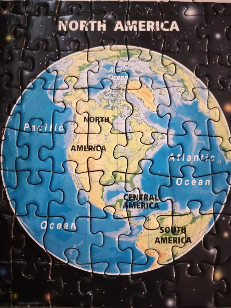 Puzzle Educa World Map Neon, 1000 piese