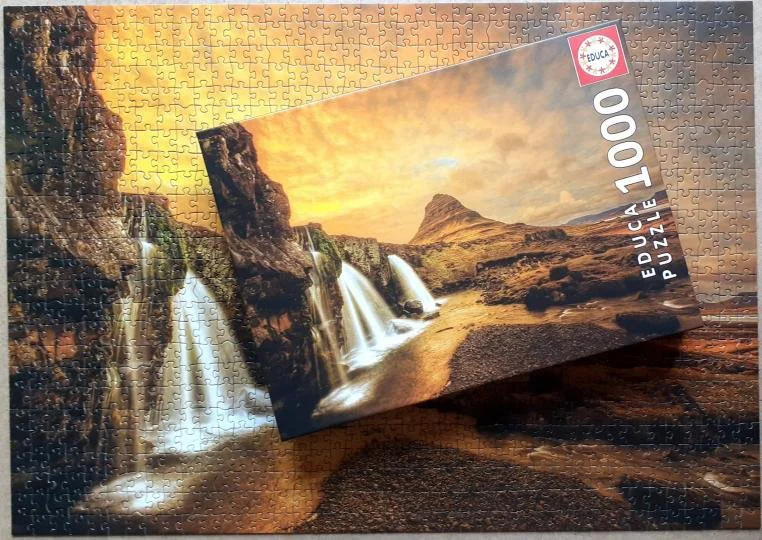 Puzzle Educa Kirkjufellsfoss Waterfall, Iceland, 1000 piese foto