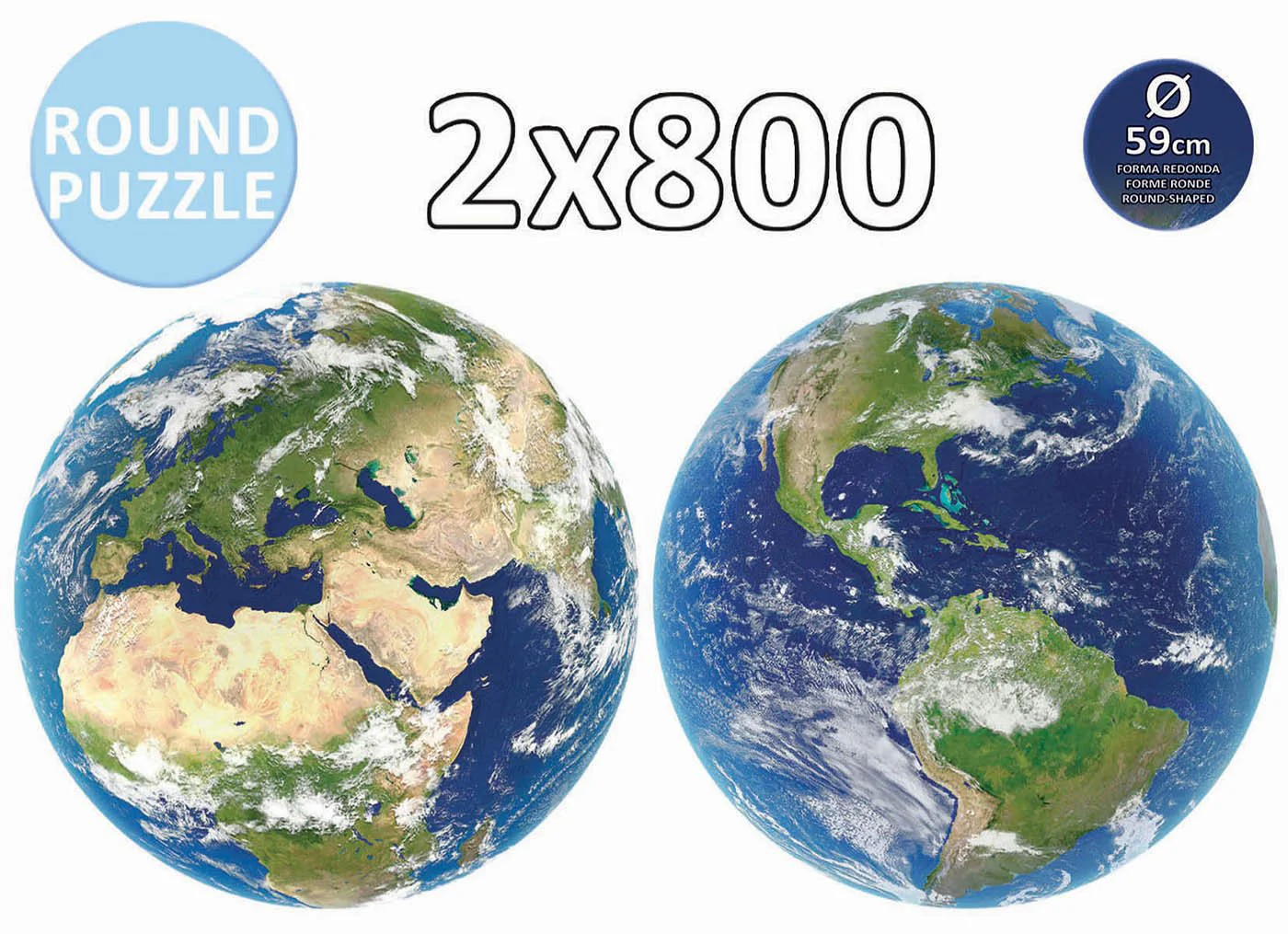 Puzzle Educa Planet Earth Round 2 in 1, 2x800 piese