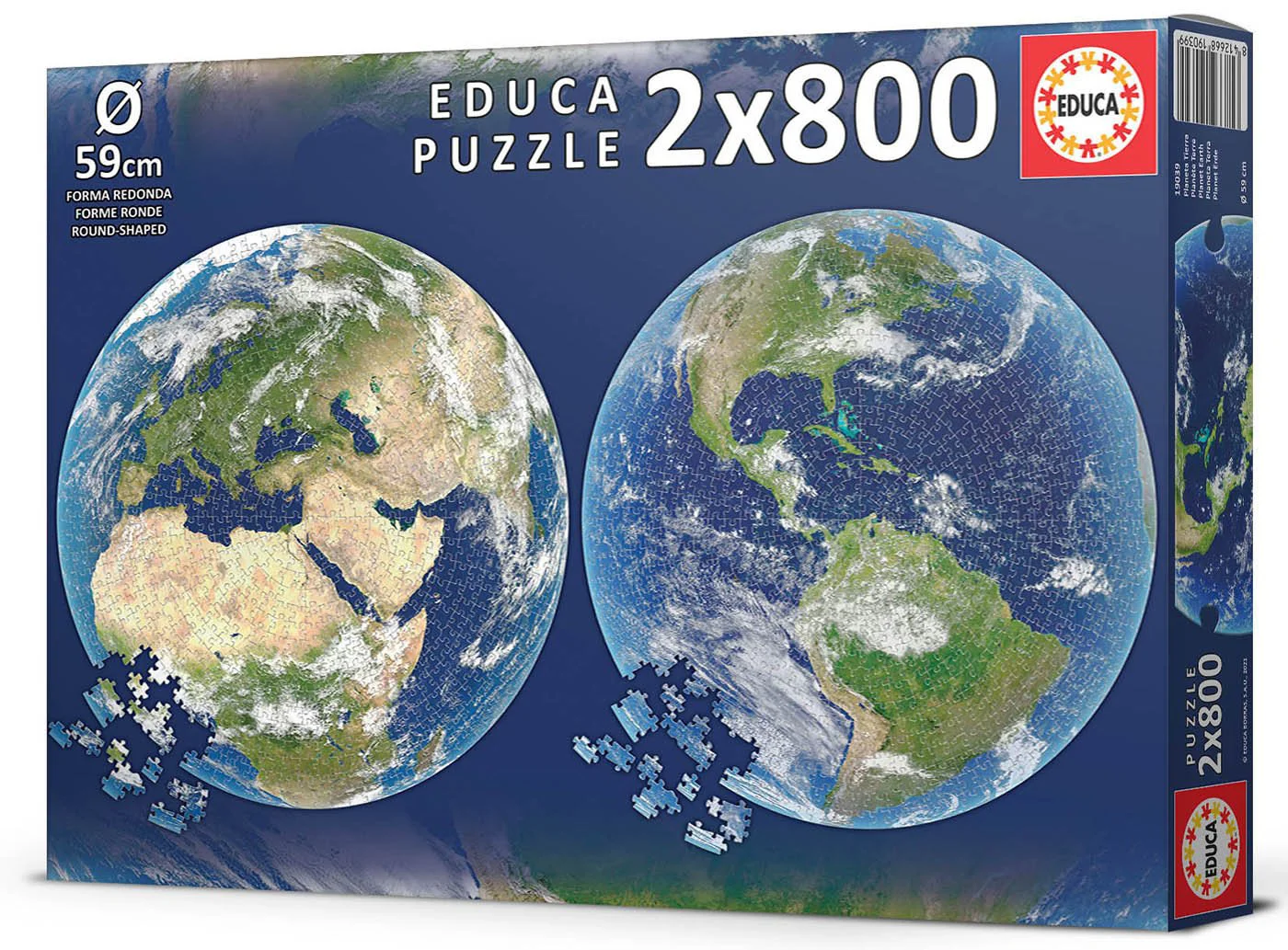 Puzzle Educa Planet Earth Round 2 in 1, 2x800 piese