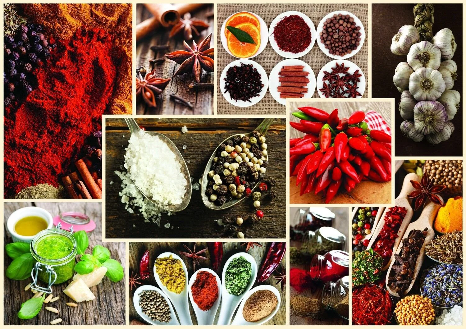 Puzzle Trefl Spices collage, 1000 piese foto