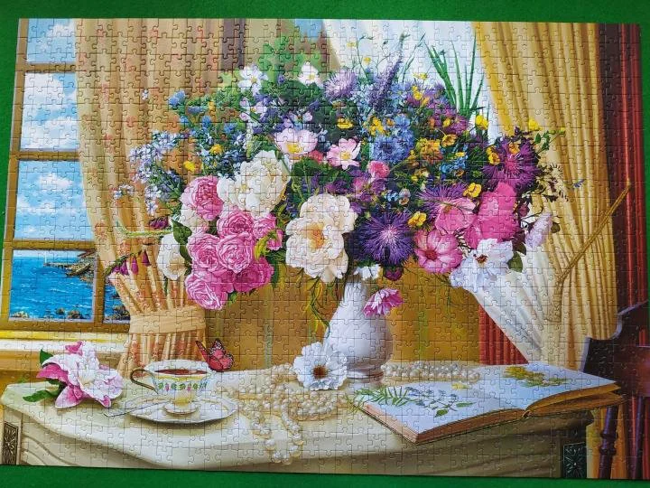 Puzzle Trefl Flowers in the morning, 1000 piese foto