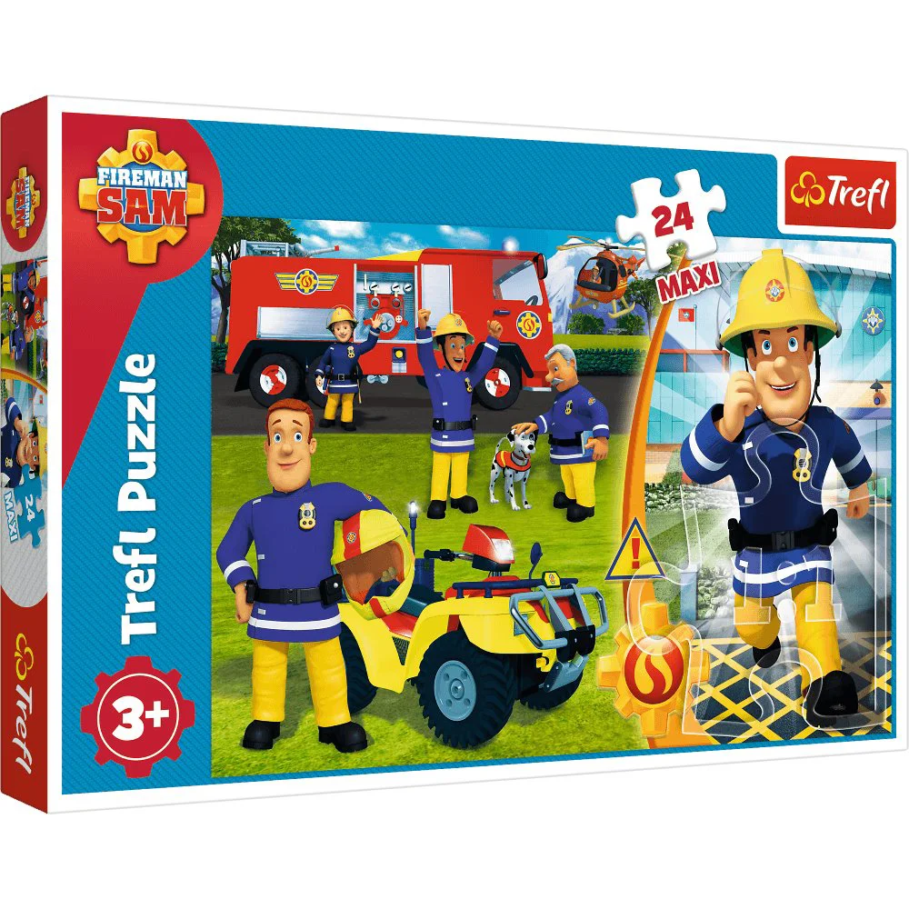 Puzzle Trefl Brave Fireman Sam / Prism A&D Fireman Sam, 24 MAXI piese foto