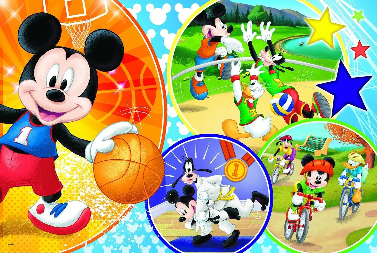 Puzzle Trefl 24 Maxi Time for playing sports! / Disney Standard Characters, 24 piese foto