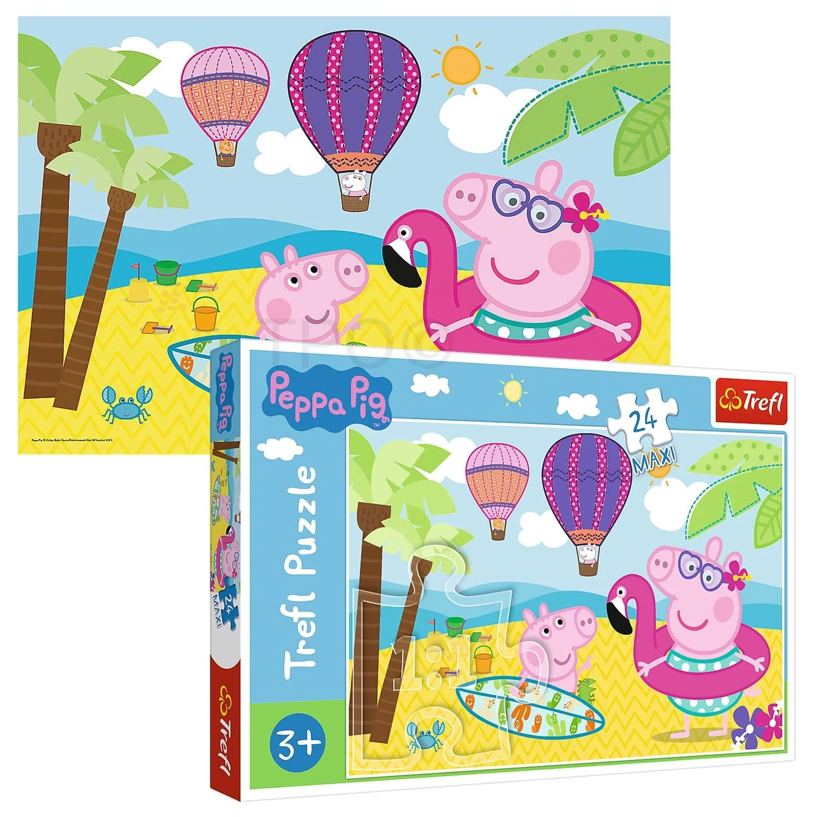Puzzles Trefl Peppa's  holidays / Peppa Pig, 24 MAXI piese foto