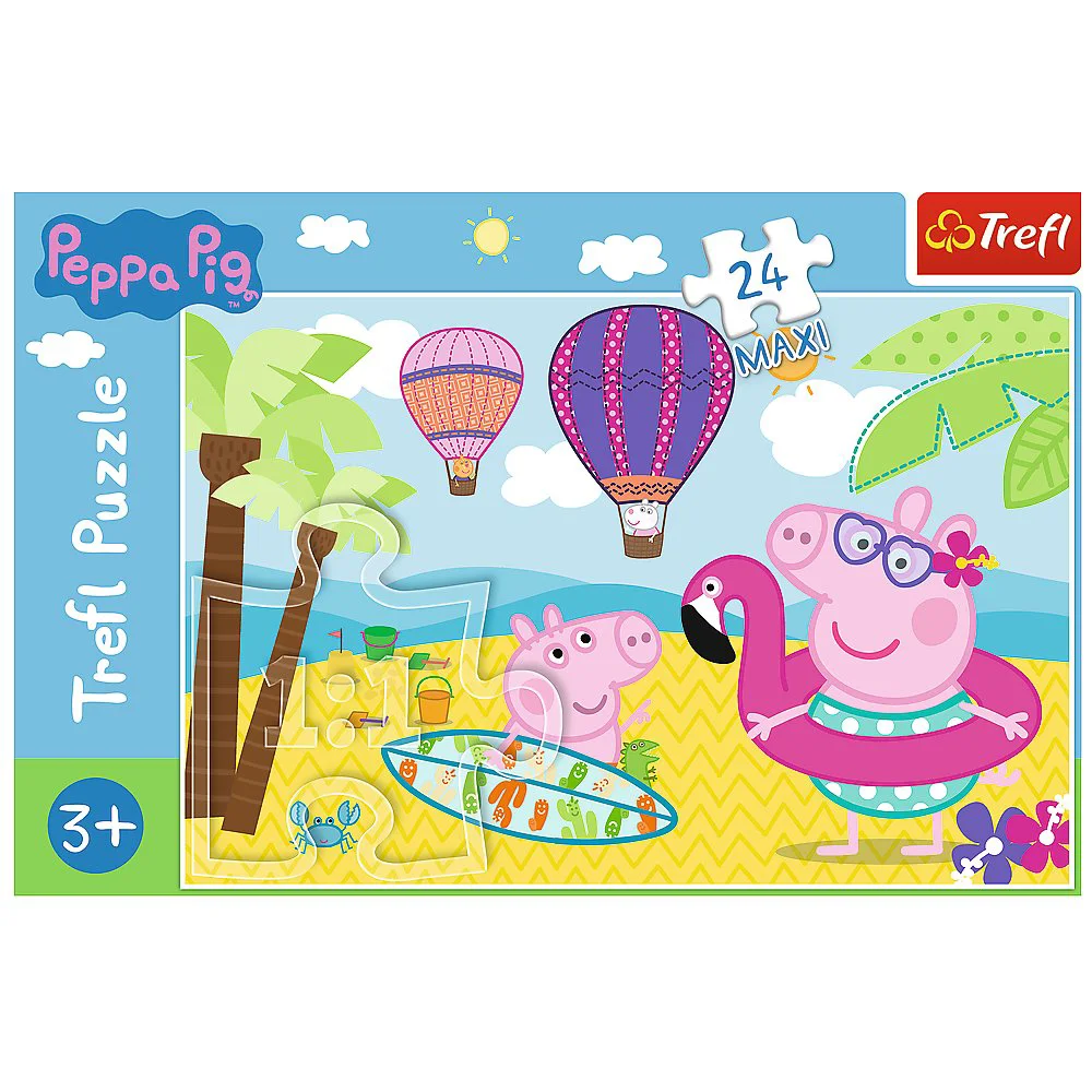Puzzles Trefl Peppa's  holidays / Peppa Pig, 24 MAXI piese foto