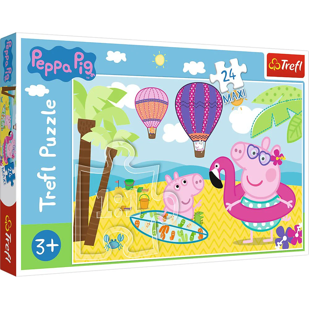 Puzzles Trefl Peppa's  holidays / Peppa Pig, 24 MAXI piese foto