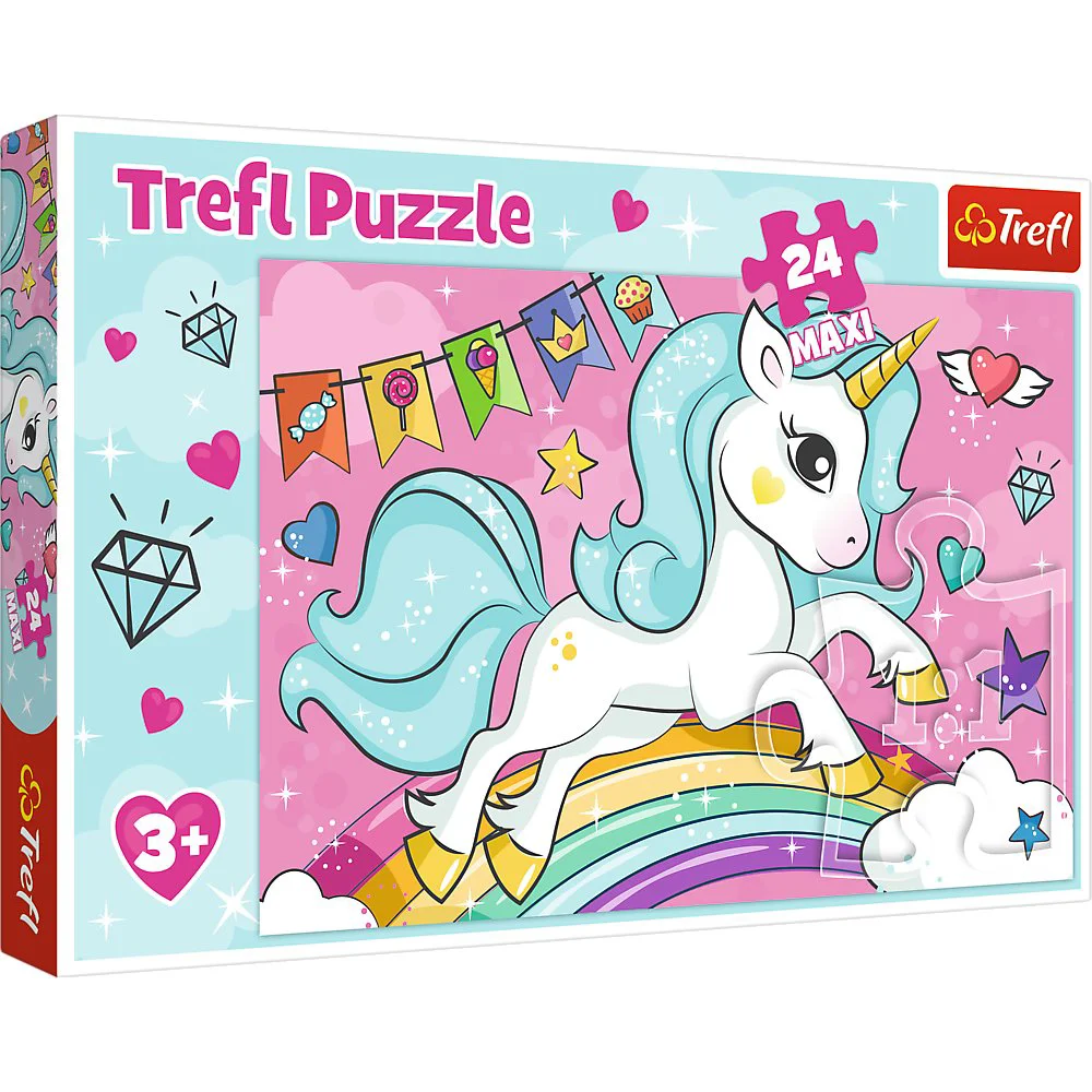 Puzzle Trefl 24 Maxi Sweet unicorn, 24 piese foto
