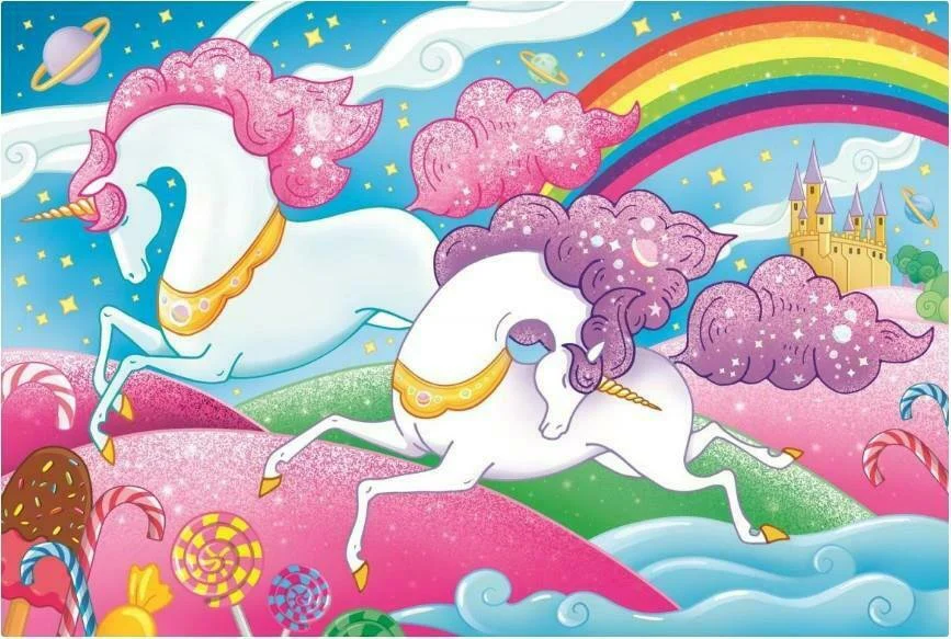 Puzzle Trefl Galloping unicorns, 160 piese foto