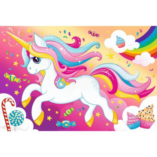 Puzzle Trefl Beautiful unicorn, 100 piese foto