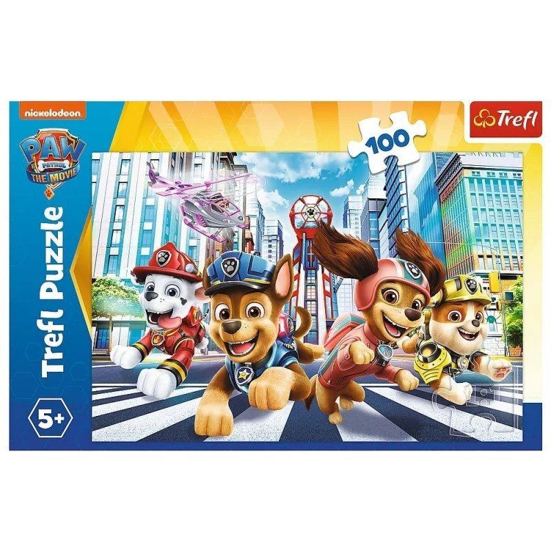 Puzzle Trefl Paw team / Viacom Paw Patrol: The Movie, 100 piese foto
