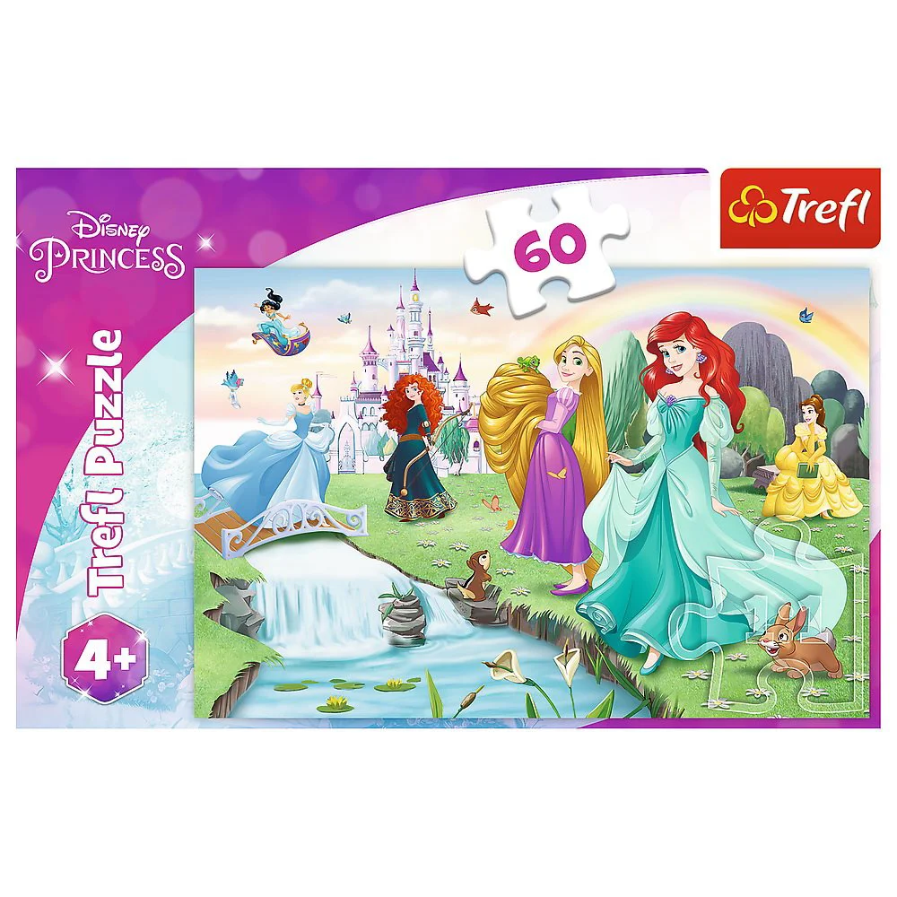 Puzzle Trefl Meet the princesses, 60 piese foto
