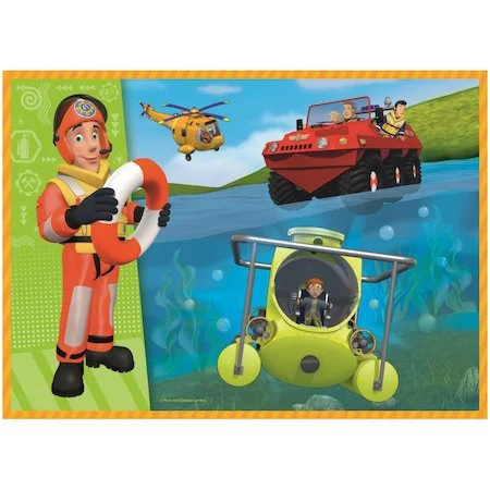 Puzzle Trefl 4in1 / Fireman Sam to the rescue / Prism A&D fireman sam, 207 piese foto