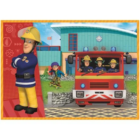 Puzzle Trefl 4in1 / Fireman Sam to the rescue / Prism A&D fireman sam, 207 piese foto