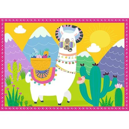 Puzzle Trefl 4in1 / Llamas on vacation, 35/48/54/70 piese foto