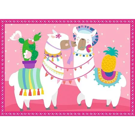 Puzzle Trefl 4in1 / Llamas on vacation, 35/48/54/70 piese foto