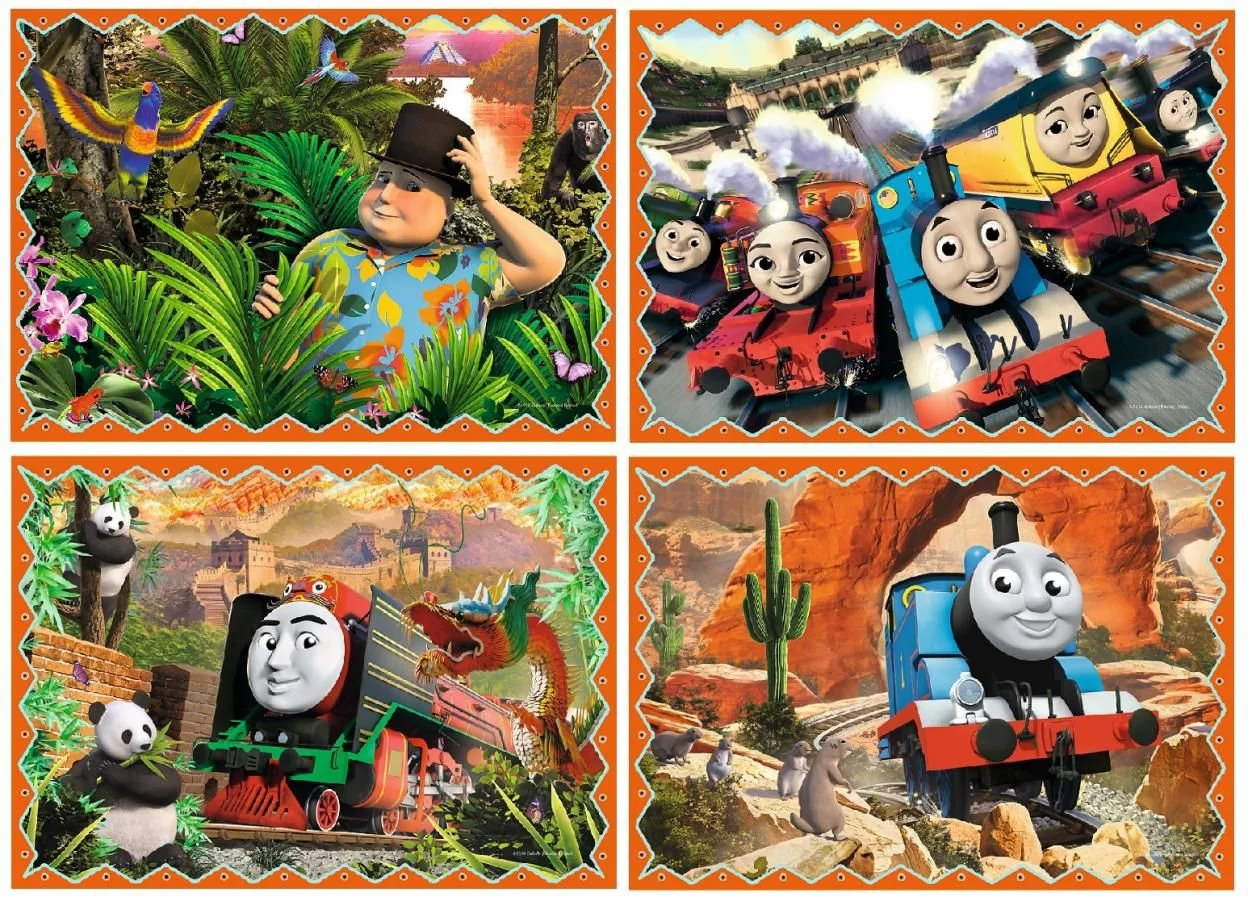 Puzzle Trefl 4in1 / Journey around the world / Thomas and friends, 12/15/20/24 piese foto