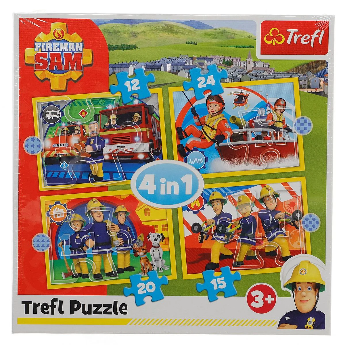 Puzzle Trefl 4in1 / Helpful fireman Sam / Prism A&D fireman Sam, 12/15/20/24 piese foto