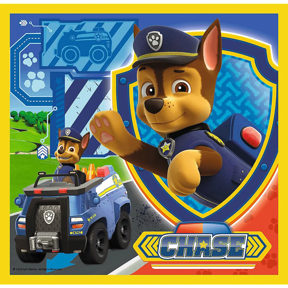 Puzzle Trefl 3 in 1 / Marshall, Rubble and Chase / Viacom paw patrol, 20/36/50 piese foto