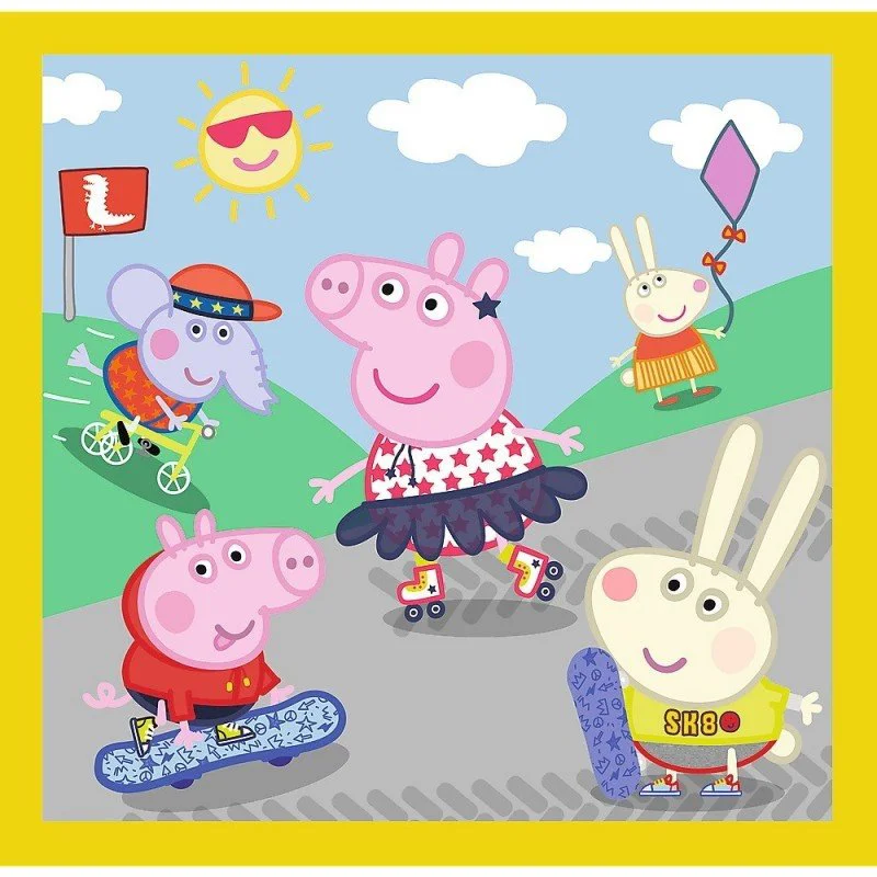 Puzzle Trefl 3 in 1 / Peppa's happy day / Peppa pig, 20/36/50 piese foto