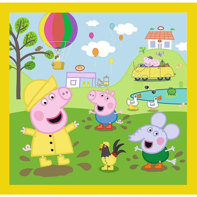 Puzzle Trefl 3 in 1 / Peppa's happy day / Peppa pig, 20/36/50 piese foto