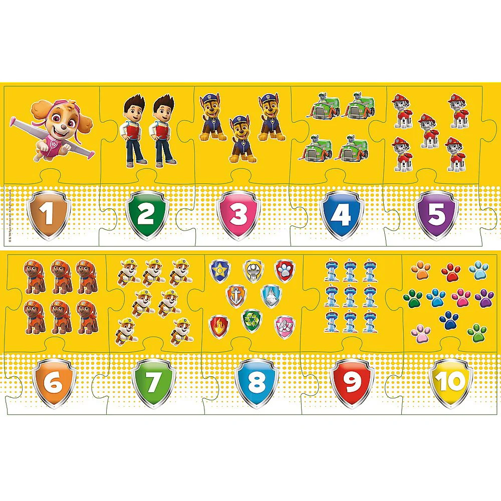 Puzzle educativ Trefl Numbers Paw Patrol, 20 piese (ro)