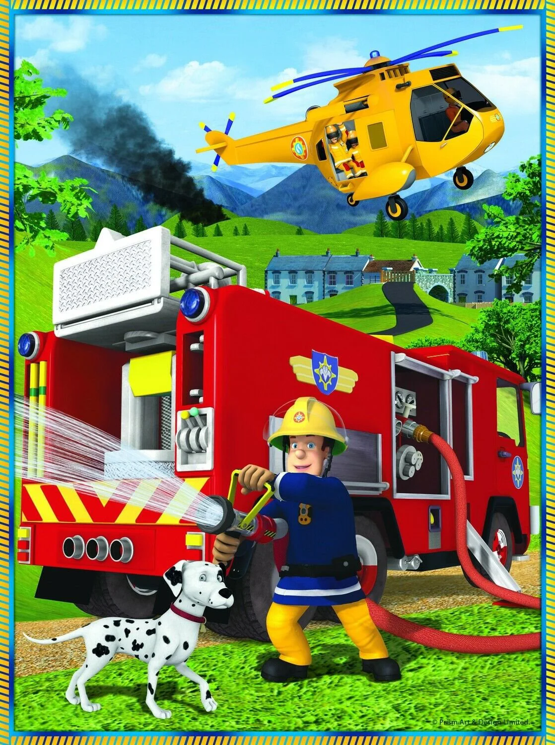 Puzzle Trefl 2 in 1 + memos, Firefighters in action / Prism A&D Fireman Sam, 30 / 48piese foto