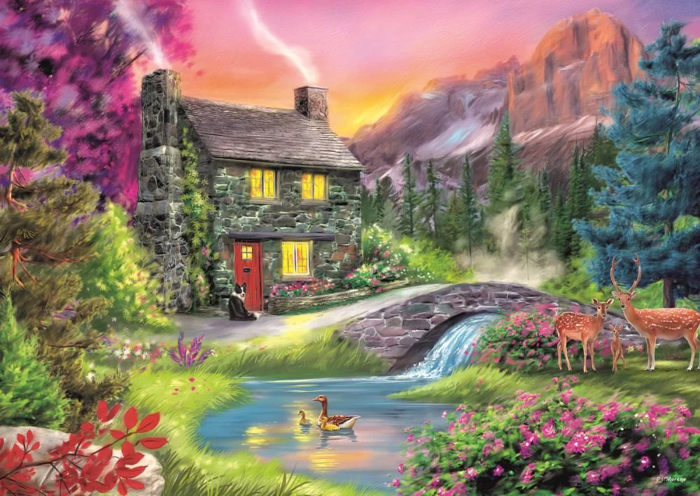 Puzzle Trefl Mountain Idyll, 500 piese foto