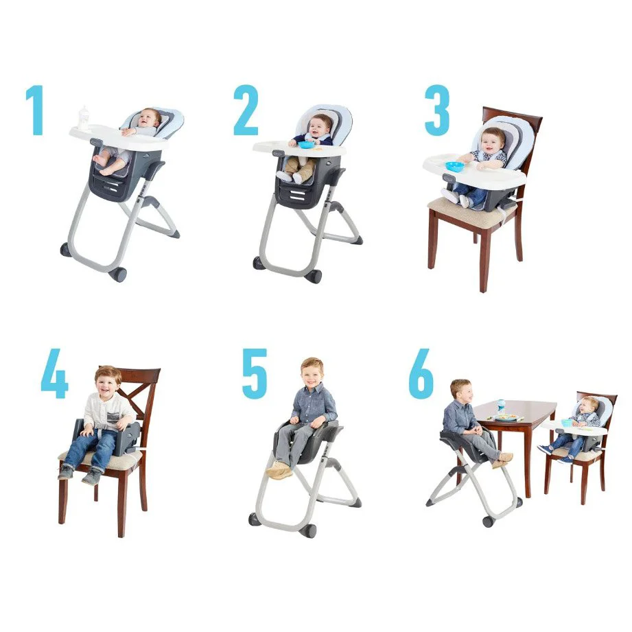 Scaun de masa Duodiner DLX 6 in 1 Patchwork Grey foto