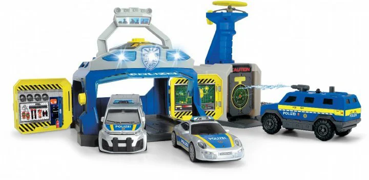 Set de joaca Dickie, Sectia de politie cu trei vehicule si dispozitiv de pornire a dronei foto