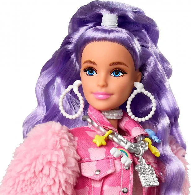 Papusa Barbie Extra cu par violet foto