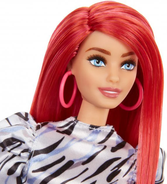 Papusa Barbie Fashionista cu parul rosu aprins foto