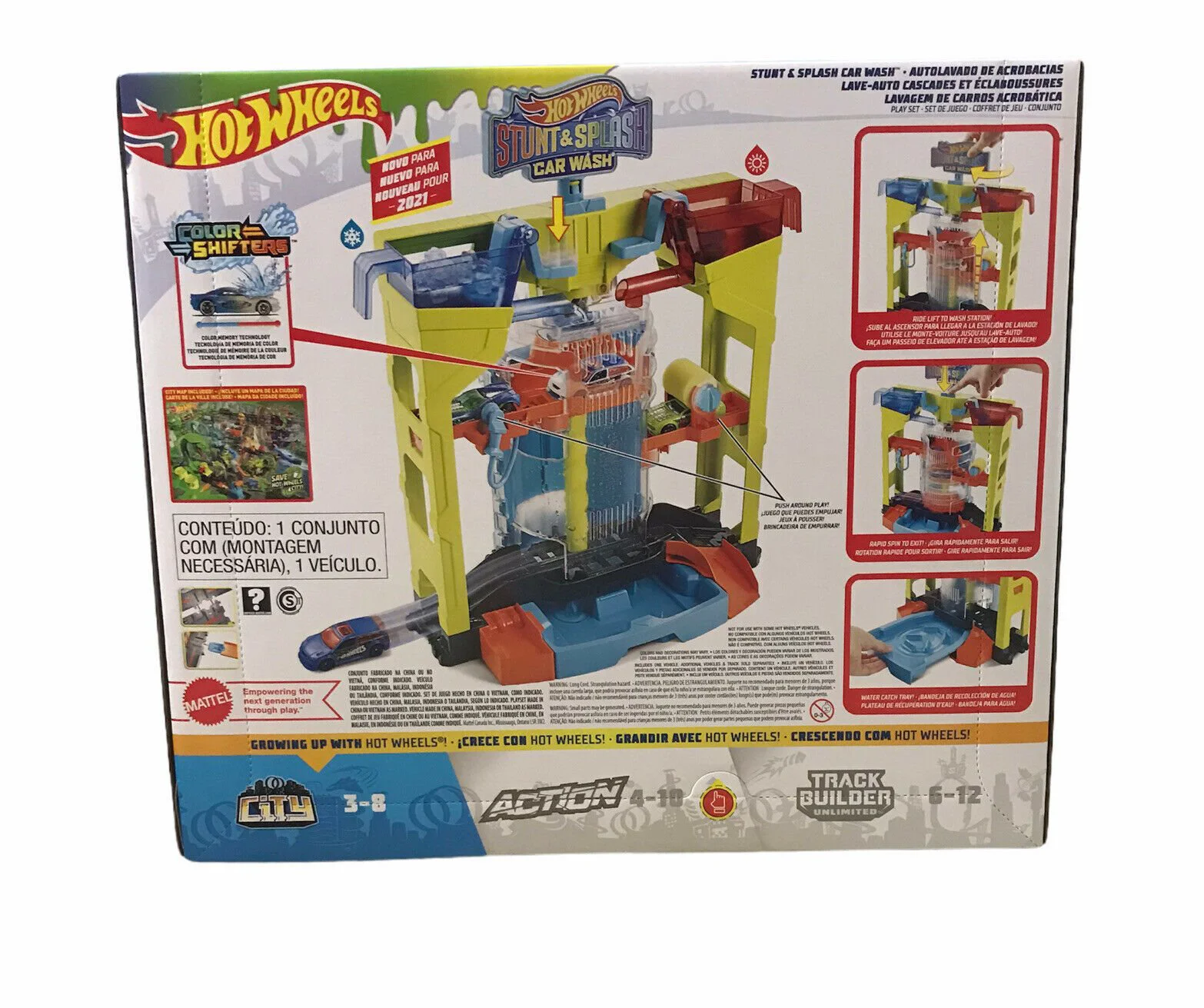 Set de joaca Hot Wheels, Spalatorie auto: explozie de flori, seria Schimba culoarea foto