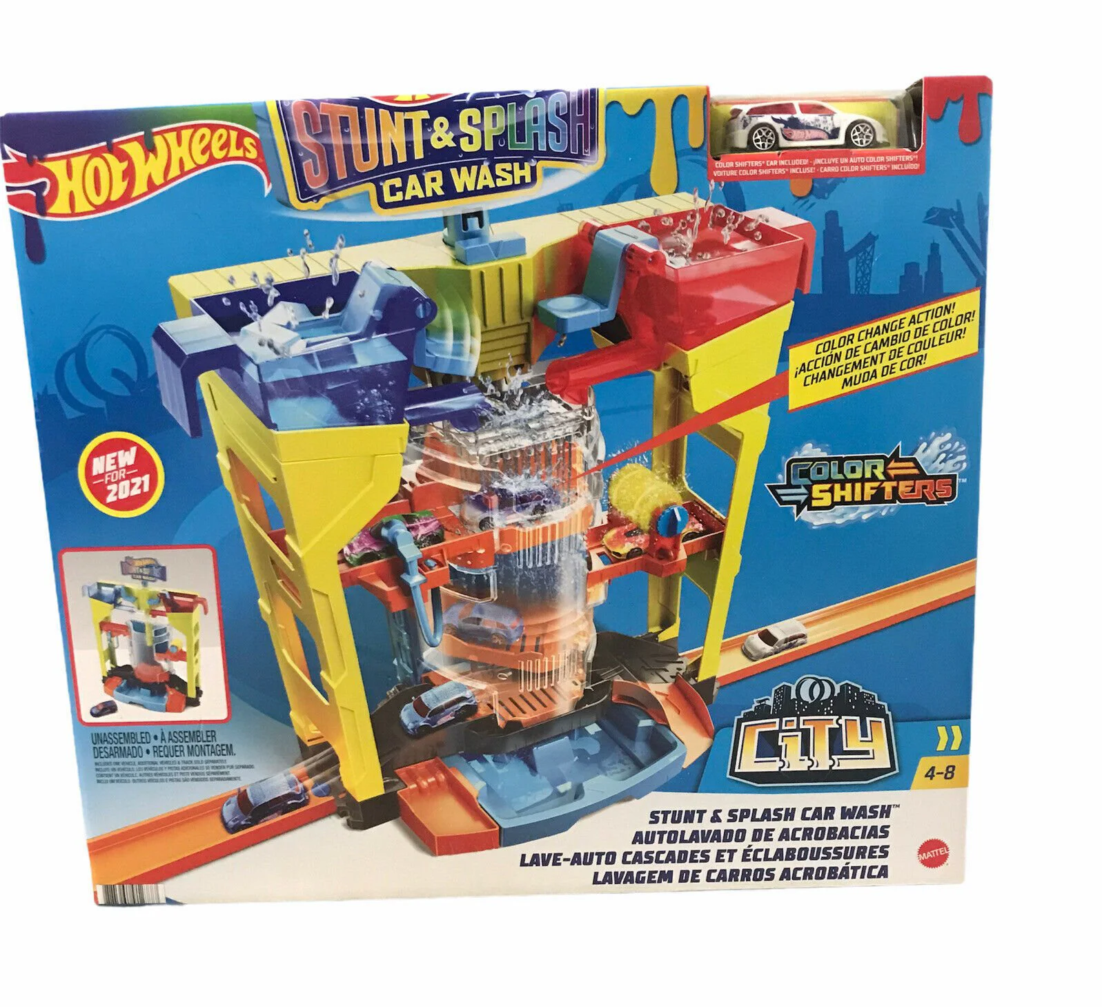 Set de joaca Hot Wheels, Spalatorie auto: explozie de flori, seria Schimba culoarea foto