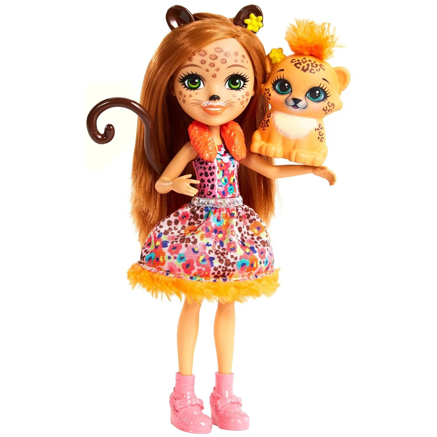 Papusa Enchantimals Ghepardul Cherish foto