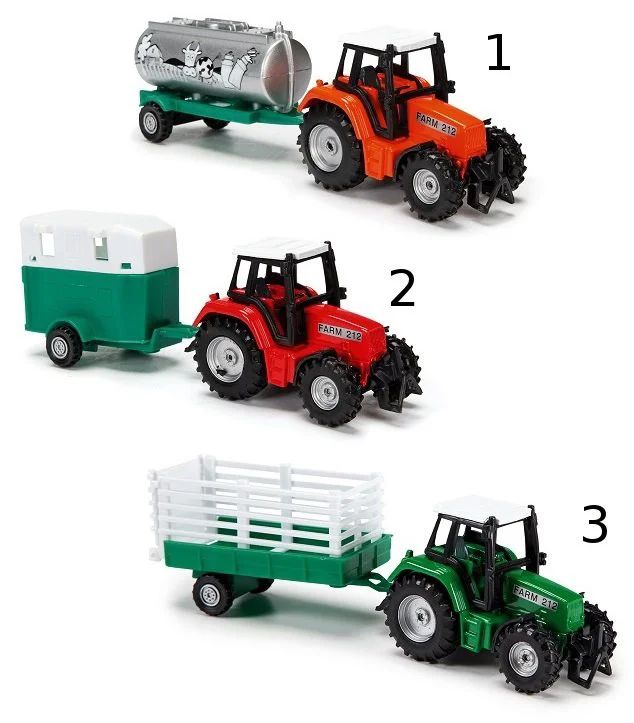 Tractor cu remorca Dickie Farm Life Team, 18 cm foto
