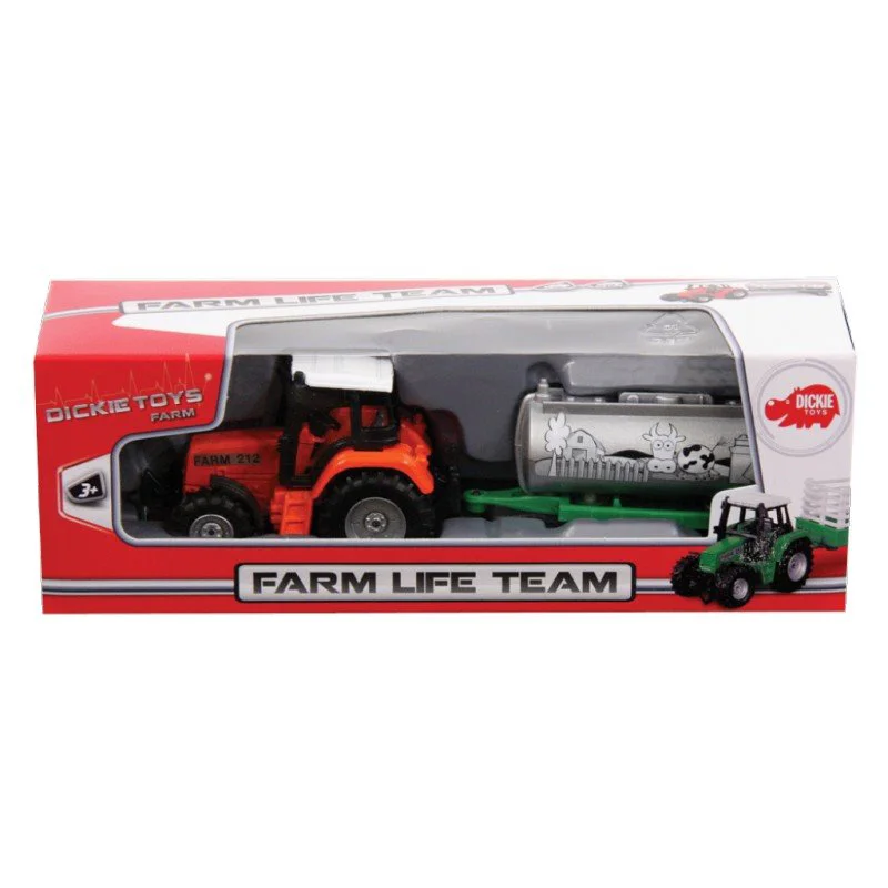 Tractor cu remorca Dickie Farm Life Team, 18 cm foto