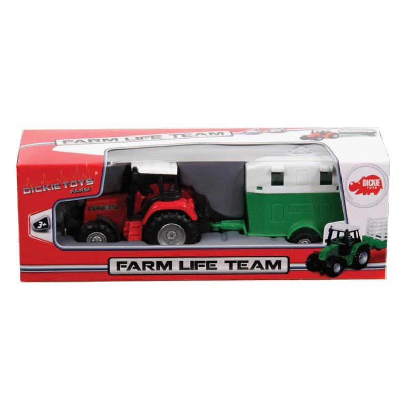 Tractor cu remorca Dickie Farm Life Team, 18 cm foto
