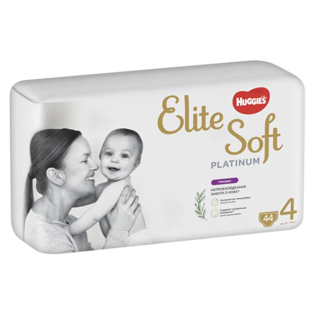 Трусики Huggies Elite Soft Platinum 4 (9-14 кг), 44 шт. foto