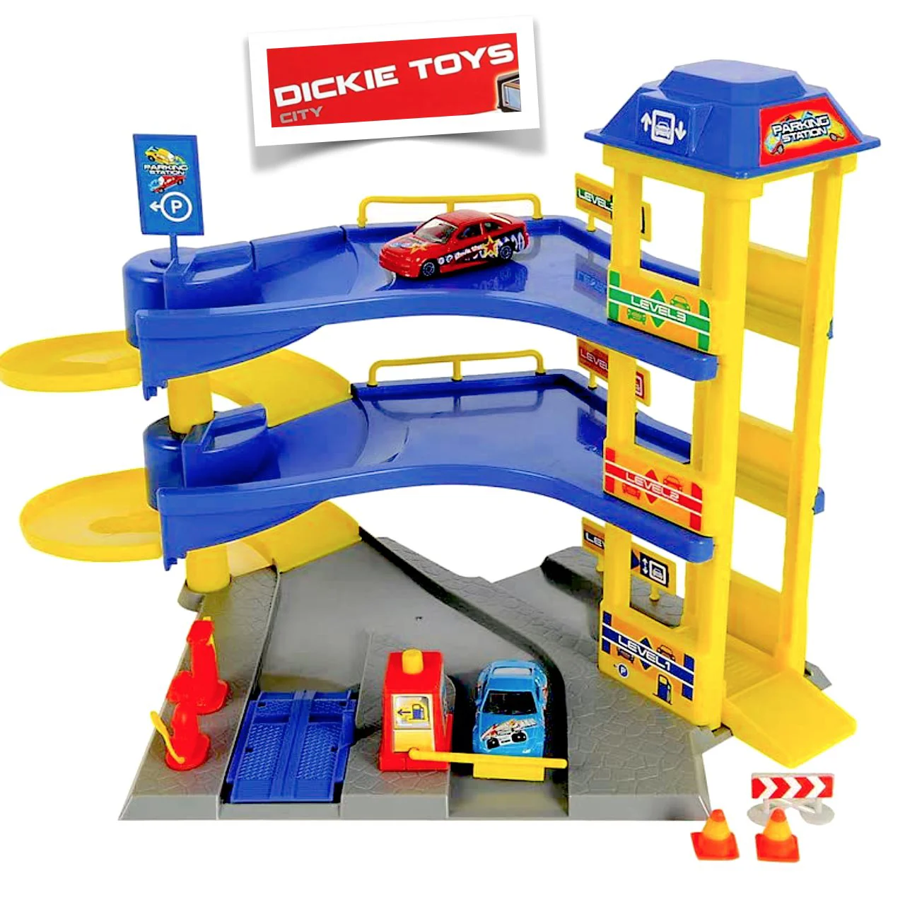 Set de joc Dickie, Parcare in 3 nivele + 2 masini foto